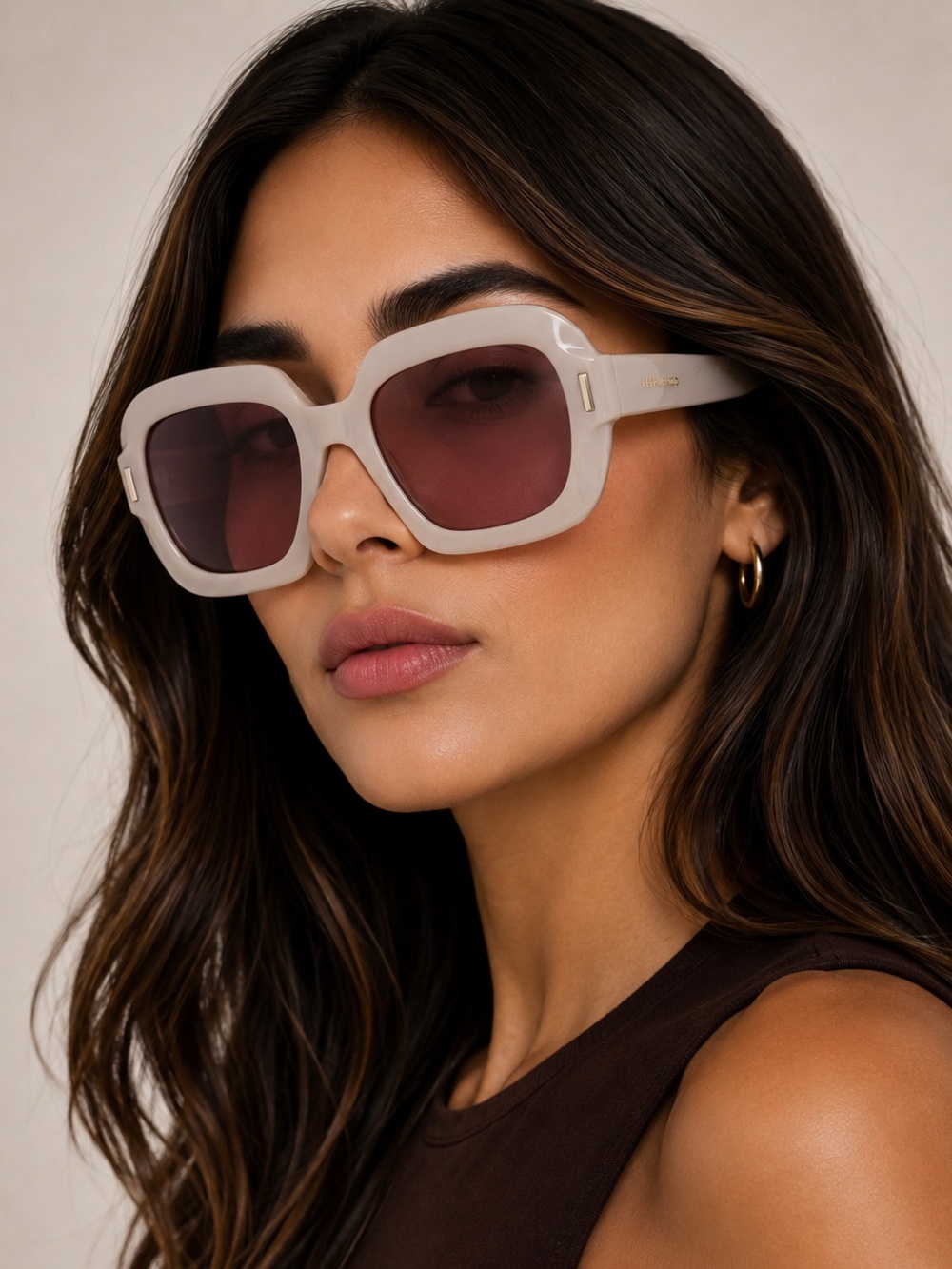 New Salvatore Ferragamo SF2068SE 259 Women's Beige Square Sunglasses